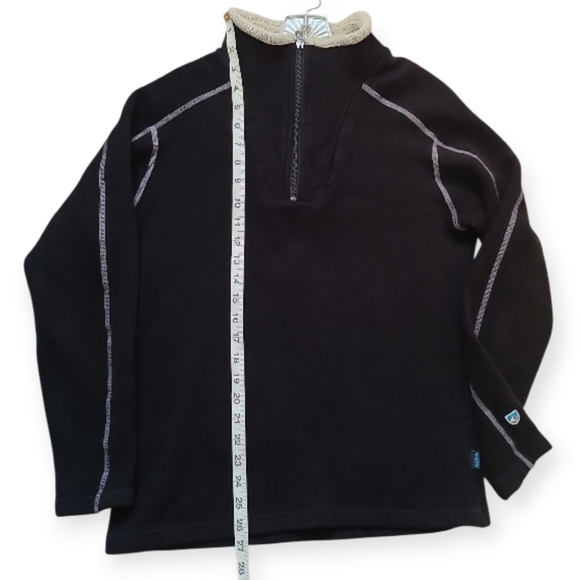 KUHL Mens Europa 1/4 Zip Pullover Sweater Black Longsleeve Size Medium - Picture 15 of 16